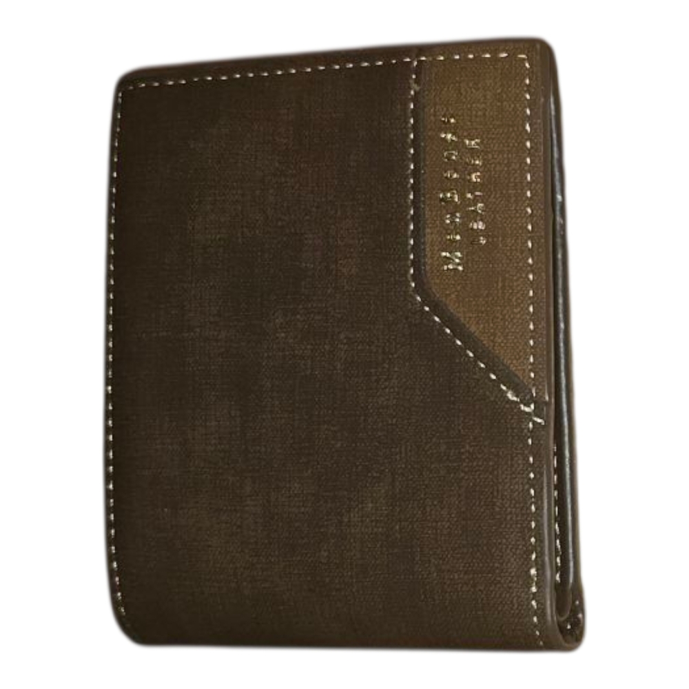 Brown Wallet with Stitching